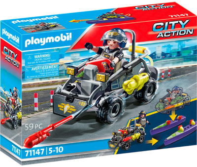 Ігровий набір з фігуркою Playmobil City Action Польовий квадроцикл спецпідрозділу (4008789711472)