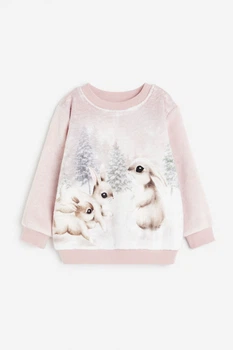 Світшот світло-рожевий Кролик H&M 98-104см (400094249)