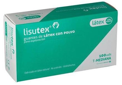 Медицинские перчатки Lisutex Guantes Latex T. Media M 100 шт (8470001592972)