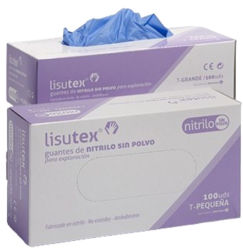 Медицинские перчатки Guantex Lisutex Nitrilo S-P T-M S 100 шт (8470001660596)