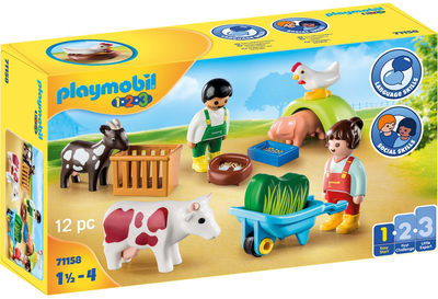 Ігровий набір фігурок Playmobil 1.2.3 Маленька ферма (4008789711588)