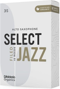Трости для альт-саксофона D'Addario ORGANIC SELECT JAZZ - ALTO SAX FILED 3S - 10 PACK