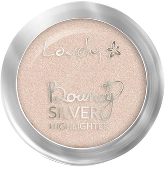 Rozświetlacz do twarzy Lovely Bouncy Highlighter Silver 1 szt (5901801680994)