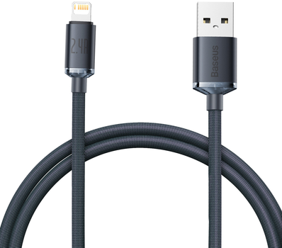 Кабель Baseus Crystal Shine Series Fast Charging Data Cable USB to iP 2.4 A 1.2 m Black (CAJY000001)