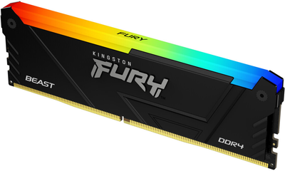 Pamięć RAM Kingston Fury DDR4-3200 16384MB PC4-25600 Beast RGB 2Rx8 Black (KF432C16BB12A/16)