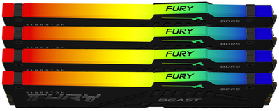 Оперативна пам'ять Kingston FURY DDR5-6000 65536MB PC5-48000 (Kit of 4x16384) Beast RGB Black (KF560C40BWAK4-64)