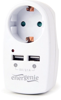 Ładowarka sieciowa EnerGenie 2x USB 2.1A (EG-ACU2-02)