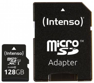 Карта пам'яті Intenso microSDXC 128GB Class 10 UHS-I + SD адаптер (3423491)