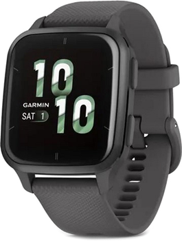 Спортивний годинник Garmin Venu Sq 2 Slate Aluminium Bezel with Shadow Grey Case and Silicone Band (010-02701-10)