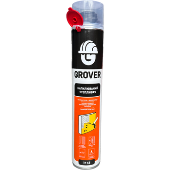 Пена монтажная GROVER TF45 полиуретановый профессиональный утеплитель 850 мл