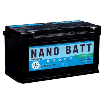 Аккумулятор NANO BATT Premium - 110 + правий (950 пуск)