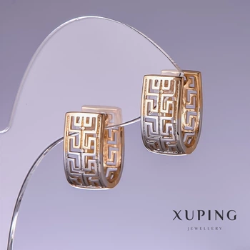 Серьги Xuping 17х9 мм «позолота 18 карат, родий», ida55815