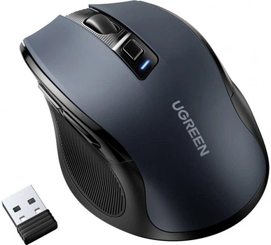 Беспроводная бесшумная оптическая мышь Ugreen Ergonomic Wireless Blue (YM1554)