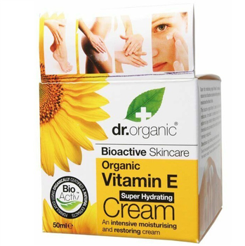Krem Dr.Organic Vitamin E Super Hydrating Cream intensywnie nawilżająco-regenerujący do skóry normalnej i suchej 50 ml (5060176672161)