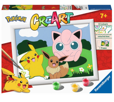 Malowanie po numerach Ravensburger CreArt Pokemon 18 x 24 cm (4005556235711)