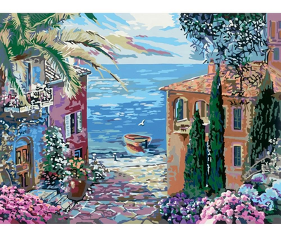 Картина за номерами Ravensburger CreArt Середземноморський пейзаж 40 x 30 см (4005556202188)