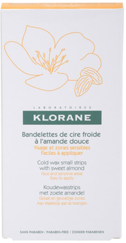 Воскові смужки Klorane Hair Removal Cold Wax Strips Face 6 шт (3282779029292)