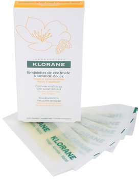 Woskowe paski Klorane Hair Removal Cold Wax Strips Face 6 szt (3282779029292)