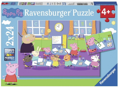 Zestaw puzzli Ravensburger Peppa Pig 2 x 24 elementów (4005556090990)