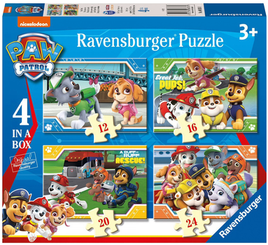 Zestaw puzzli Ravensburger Psi Patrol Team 19 x 14 cm 4 x 72 elementy (4005556069361)