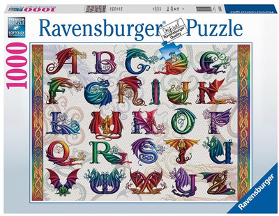 Puzzle Ravensburger Dragon Alphabet 70 x 50 cm 1000 elementow (4005556168149)