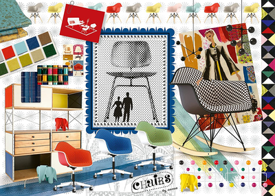 Пазл Ravensburger Eames Design Classics 70 x 50 см 1000 деталей (4005556169009)