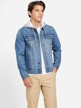 Джинсова куртка чоловіча Guess 696918083 L Синя (1159795757)