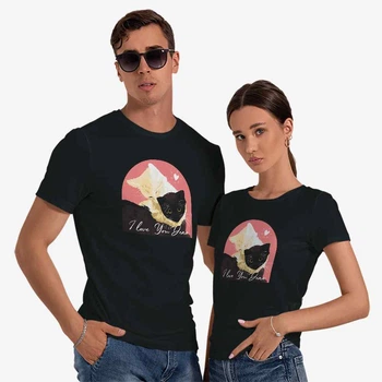 Парні футболки JHK "I love you dear" XXL Чорний (MD-36-537-28-14)