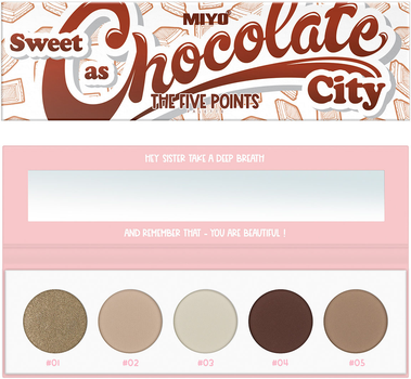 Палетка тіней для повік Miyo The Five Points Palette Sweet as Chocolate City 6.5 г (5902659559975)