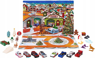 Zestaw samochodów Mattel Hot Wheels Advent Calendar z akcesoriami (194735103263)