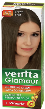 Фарба для волосся Venita Glamour 5/0 Коричневий (5902101605076)
