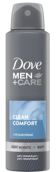 Antyperspirant w sprayu Dove Men + Care Clean Comfort 150 ml (8712561254595)