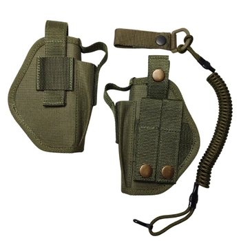 Кобура ВОЛМАС для ПМ с системой крепления Molle с карманом для магазина олива + тренчик шнур страховочный олива