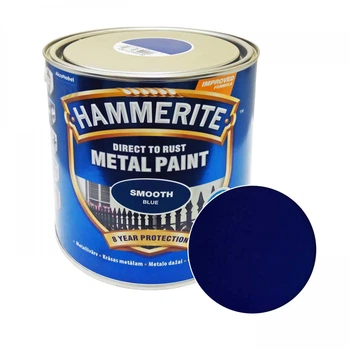 Краска гладкая финишная декоративная Hammerite Metal Paints, 2,5 л, Синий, Глянцевый