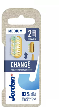 Набір змінних головок для зубних щіток Jordan Change Medium 2 шт (7046110058145)
