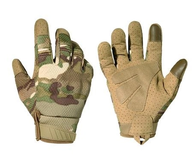 Тактические перчатки полнопалые с защитой Multicam S
