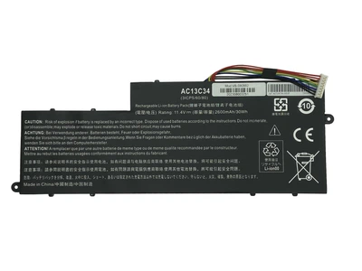 Аккумулятор для ноутбука Acer AC13C34 Aspire E3-112 11.4V Black 2600mAh OEM (080882)