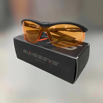 Очки баллистические Swiss Eye Lancer, Оранжевое стекло, сертифицированы, очки тактические (40323)