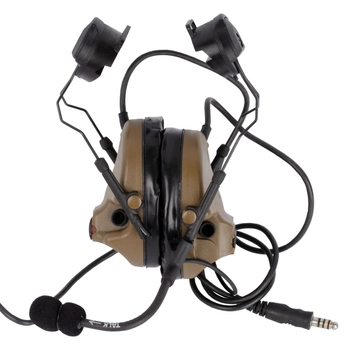 Активна гарнітура Peltor Сomtac III headset DUAL з кріпленнями на рейки шолома (Б/У)