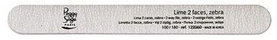 Pilnik do paznokci Peggy Sage 2-Way Nail File Zebra Extra Coarse dwustronny 80/80 zebra 1 szt (3529311229407)