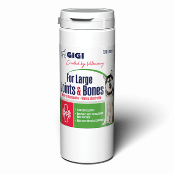 Вітаміни GIGI FOR LARGE Joints & Bones для зміцнення та відновлення суглобів у собак 1 таблетка на 20 кг №100 (Акти вет)