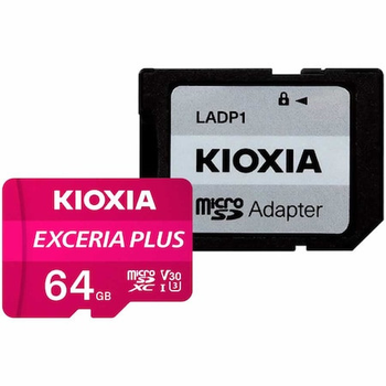 Карта памяти MicroSDXC 64GB UHS-I/U3 Class 10 Kioxia Exceria Plus R100MB/s (LMPL1M064GG2)