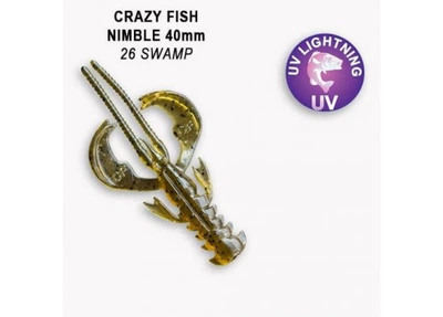 Силиконовая приманка Crazy Fish Nimble 1.6" 49-40-26-6 кальмар,49-40-26-6