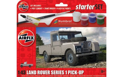 Сборная модель 1/43 внедорожник Land Rover Series 1 Pick-Up Стартовый набор Airfix A55012