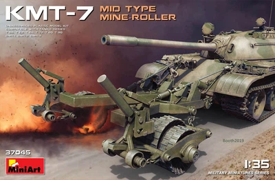 Сборная модель 1/35 Минный трал КМТ-7 (Т-55, Т-62, Т-64, Т-72, Т-80, Т-90, БМР-1, БМР-2, БМР-3) MiniA