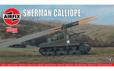 Сборная модель 1/76 реактивная танковая система залпового огня Sherman Calliope Tank Airfix A02334V