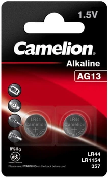 Батарейка Camelion AG13 Button cell BP2 2 шт. (C-12050213) (4260216454615)