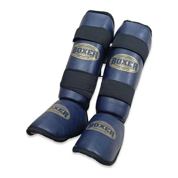 Захист гомілки та стопи BOXER вінілшкіряний Еліт XL синій