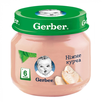 Детское пюре Gerber нежный цыплёнок 80 г (7613033644948)