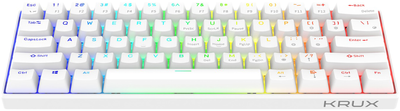 Клавіатура Krux Neo PRO White RGB Wireless Gateron Yellow (KRX0113)